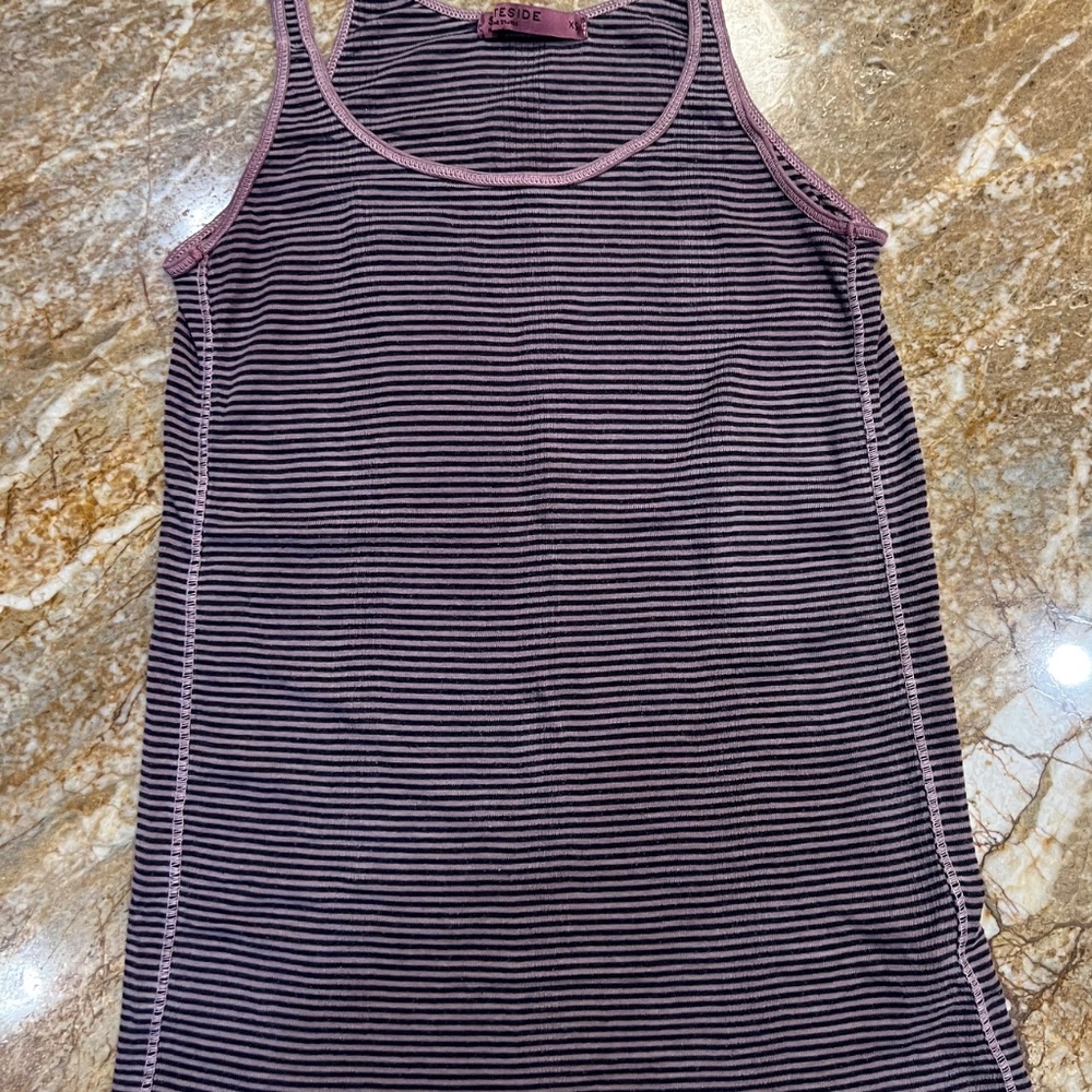 Stateside Brand Tank Top- Women  Size XS- Purple and Grey Striped - Picture 7 of 14